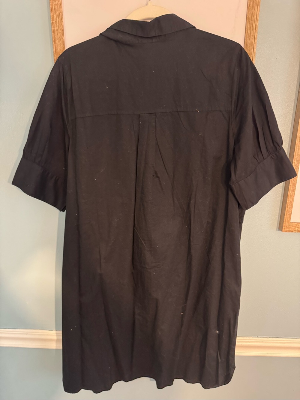 Old Navy Black Button-Down Shirt Dress - Picture 3 of 3